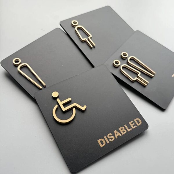 Eunique affordable Toilet-restroom-washroom-signs-male-female-disabled - Image 2